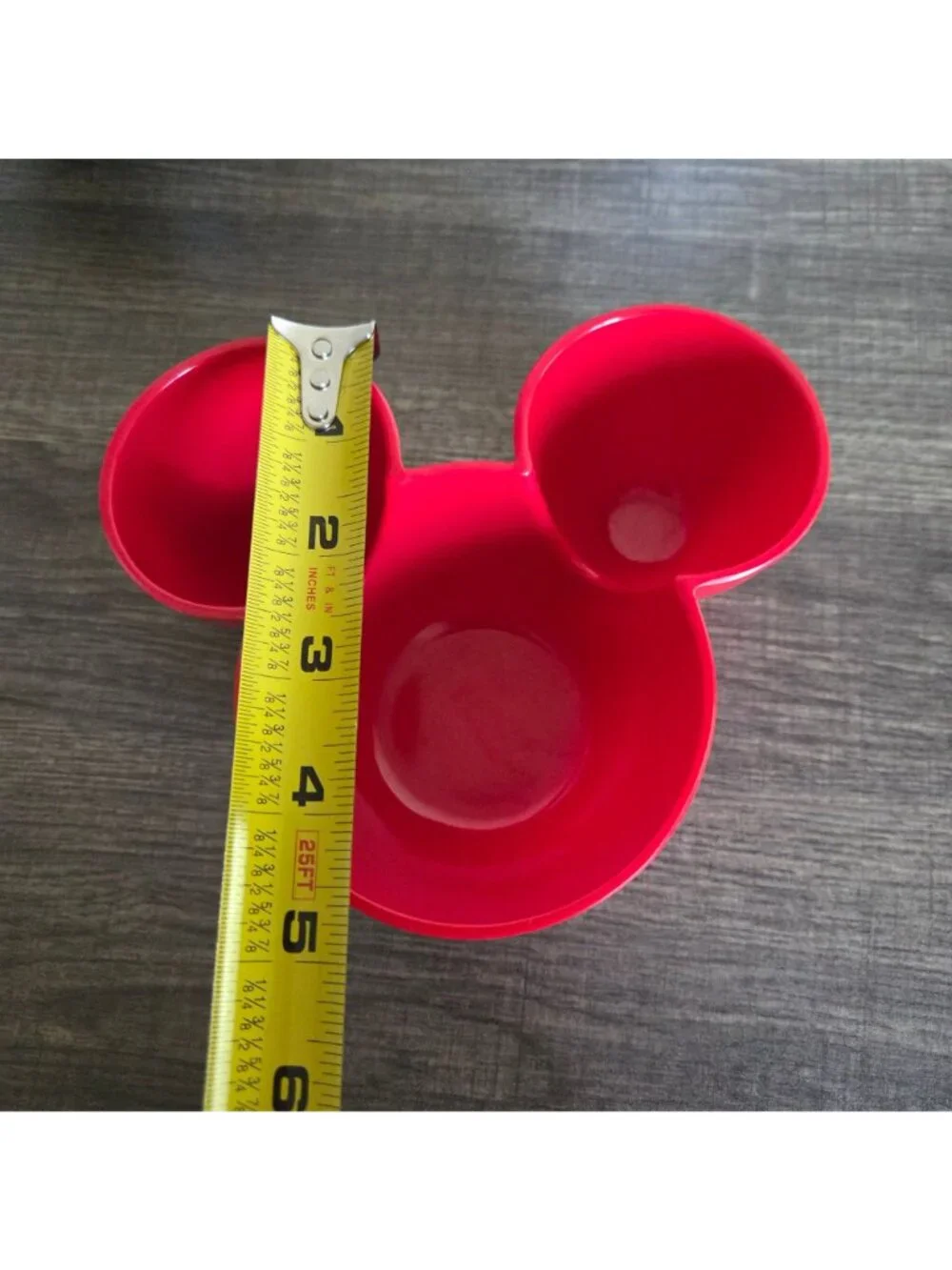Disney Mickey Mouse Ears Icon Snack Dip Bowl Set of 3 Red/Black/White Plastic